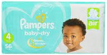 PAMPERS DIAPERS SIZE 4 (9-18KG)
